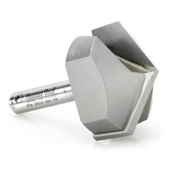 Amana 45754 Carbide Tipped V-Groove 110 Deg x 1-1/4 Dia x 7/16 x 1/4 Inch Shank