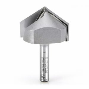 Amana 45754 Carbide Tipped V-Groove 110 Deg x 1-1/4 Dia x 7/16 x 1/4 Inch Shank