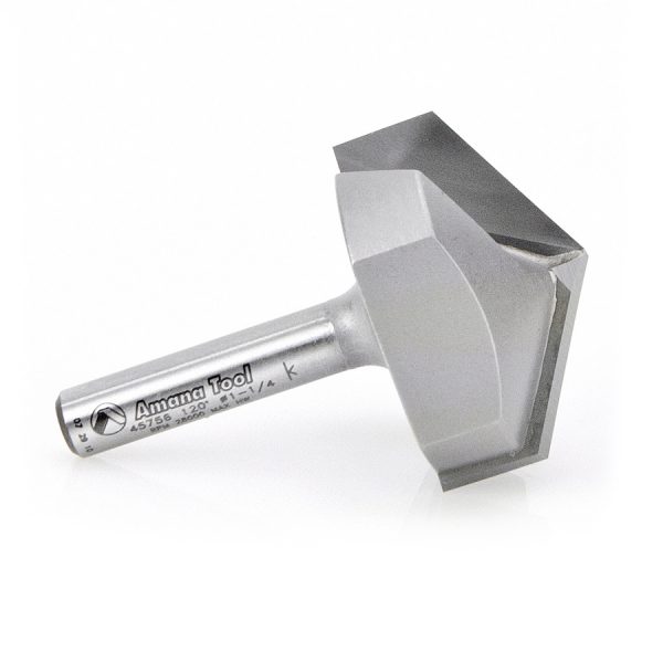 Amana 45756 Carbide Tipped V-Groove 120 Deg x 1-1/4 Dia x 23/64 x 1/4 Inch Shank