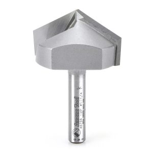 Amana 45756 Carbide Tipped V-Groove 120 Deg x 1-1/4 Dia x 23/64 x 1/4 Inch Shank