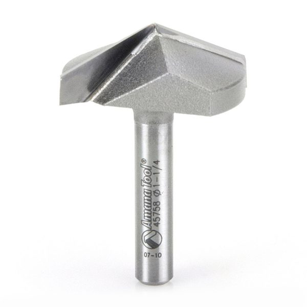 Amana 45758 Carbide Tipped V-Groove 130 Deg x 1-1/4 Dia x 9/32 x 1/4 Inch Shank