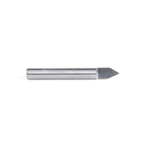 Amana 45760 Solid Carbide 60 Degree Engraving 0.005 Tip Width x 1/4 Shank x 2 Inch Long Signmaking Router Bit