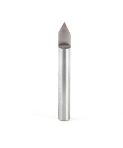 Amana 45763 Solid Carbide 60 Degree Engraving 0.020 Tip Width x 1/4 Shank x 2 Inch Long Signmaking Router Bit
