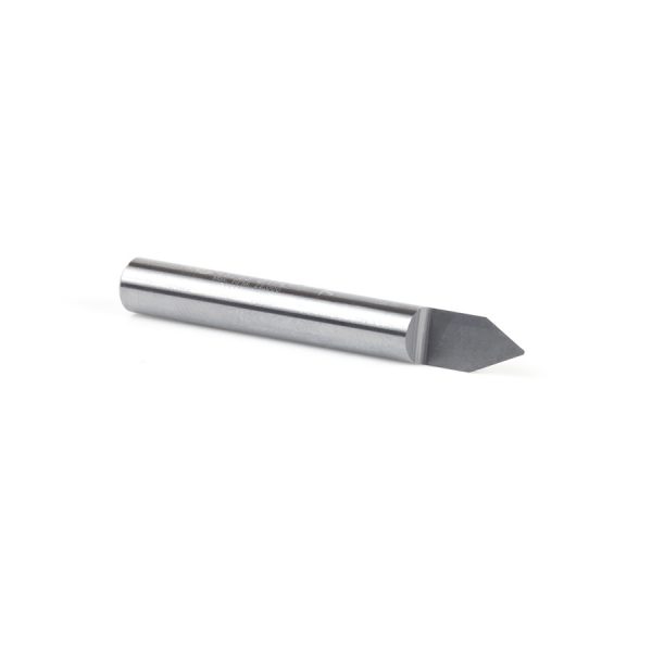 Amana 45763 Solid Carbide 60 Degree Engraving 0.020 Tip Width x 1/4 Shank x 2 Inch Long Signmaking Router Bit