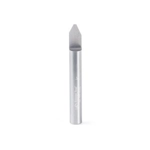 Amana 45767 Solid Carbide 60 Degree Engraving 0.060 Tip Width x 1/4 Shank x 2 Inch Long Signmaking Router Bit