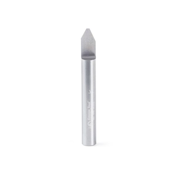 Amana 45767 Solid Carbide 60 Degree Engraving 0.060 Tip Width x 1/4 Shank x 2 Inch Long Signmaking Router Bit