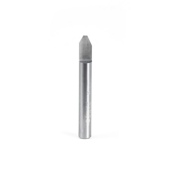 Amana 45768 Solid Carbide 60 Degree Engraving 0.090 Tip Width x 1/4 Shank x 2 Inch Long Signmaking Router Bit