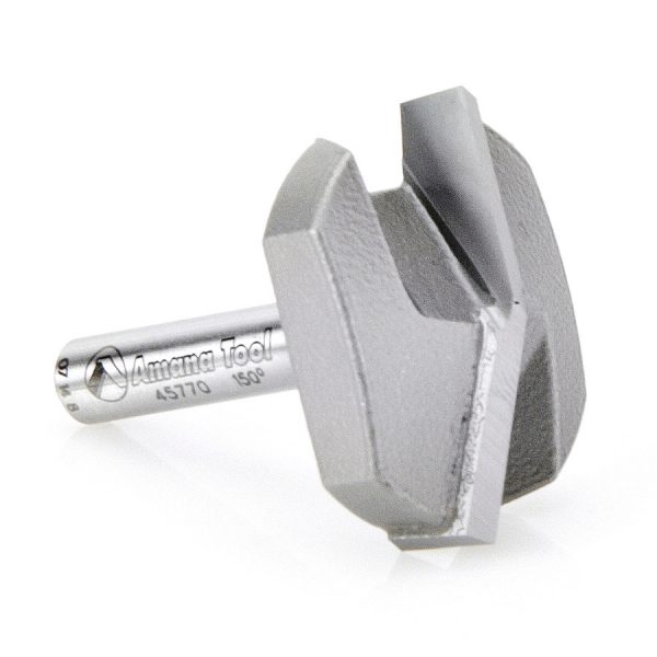 Amana 45770 Carbide Tipped V-Groove 150 Deg x 1-1/4 Dia x 11/64 x 1/4 Inch Shank