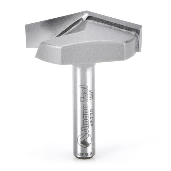 Amana 45770 Carbide Tipped V-Groove 150 Deg x 1-1/4 Dia x 11/64 x 1/4 Inch Shank