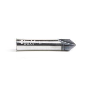 Amana 45778 Carbide V-Groove 90 Deg. Folding for Composite Material Panels Like SCM & TCM 0.090 Inch Tip Width x 13/64 x 1/2 Dia. x 1/2 Inch Shank AlTiN Coated Router Bit