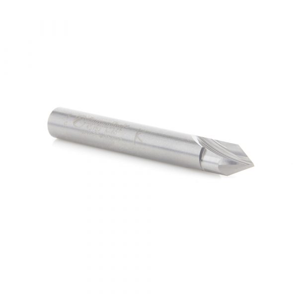 Amana 45782 Solid Carbide V Groove Engraving 60 Deg x 1/4 Dia x 3/16 x 1/4 Inch Shank
