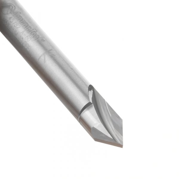 Amana 45782 Solid Carbide V Groove Engraving 60 Deg x 1/4 Dia x 3/16 x 1/4 Inch Shank