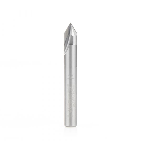 Amana 45782 Solid Carbide V Groove Engraving 60 Deg x 1/4 Dia x 3/16 x 1/4 Inch Shank
