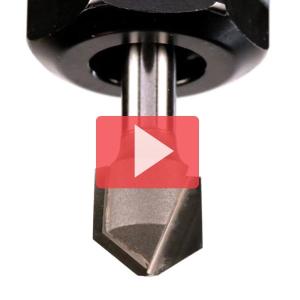Amana 45795 Carbide Tipped Double Edge Folding V-Groove 108 Deg x 0.090 Inch Tip Width x 5/32 x 1/2 Dia. x 1/4 Inch Shank