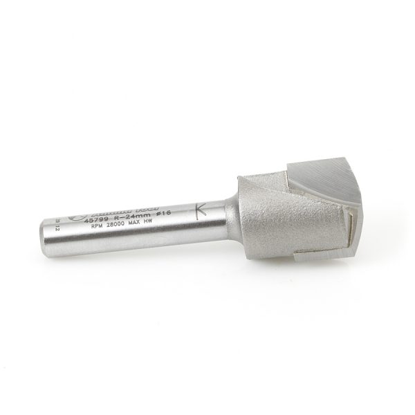 Amana 45799 Carbide Tipped Double Edge Folding Rectangular Groove x 15/16 Radius x 7/16 x 5/8 Dia. x 1/4 Inch Shank