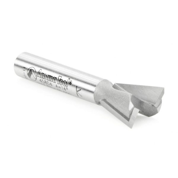 Amana 45804 Carbide Tipped Dovetail 14 Deg x 1/2 Dia x 1/2 x 1/4 Inch Shank