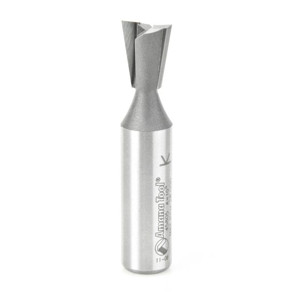 Amana 45805 Carbide Tipped Dovetail 10 Deg x 1/2 Dia x 5/8 x 1/2 Inch Shank