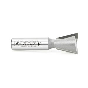 Amana 45818 Carbide Tipped Dovetail 14 Deg x 7/8 Dia x 7/8 x 1/2 Inch Shank