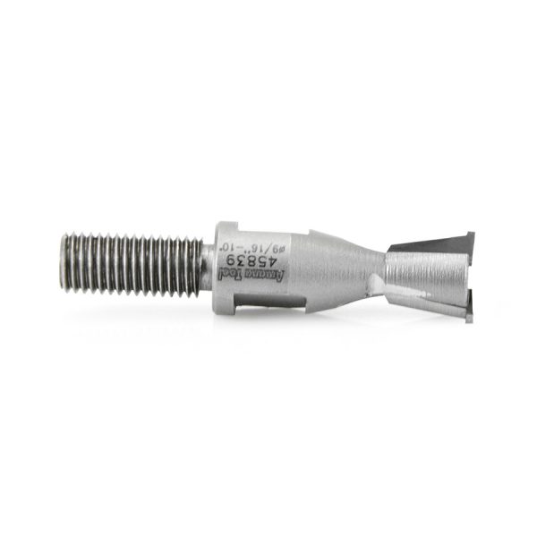 Amana 45839 Carbide Tipped Dovetail for Brookman Machines 10 Deg x 9/16 Dia x 3/8 BSF Shank
