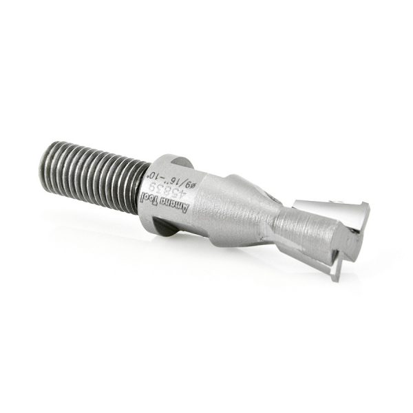 Amana 45839 Carbide Tipped Dovetail for Brookman Machines 10 Deg x 9/16 Dia x 3/8 BSF Shank