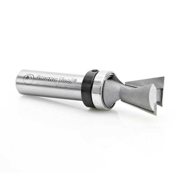 Amana 45852 Carbide Tipped Dovetail 14 Deg x 3/4 Dia x 3/4 x 1/2 Inch Shank with Upper BB