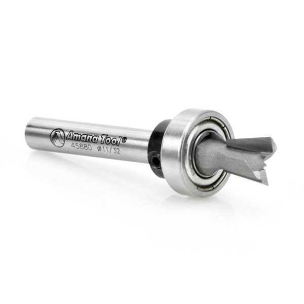 Amana 45880 Carbide Tipped Keller Dovetail 7 Deg x 11/32 Dia x 3/8 x 1/4 Inch Shank with Upper BB