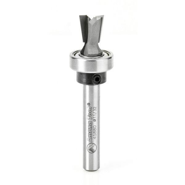 Amana 45880 Carbide Tipped Keller Dovetail 7 Deg x 11/32 Dia x 3/8 x 1/4 Inch Shank with Upper BB