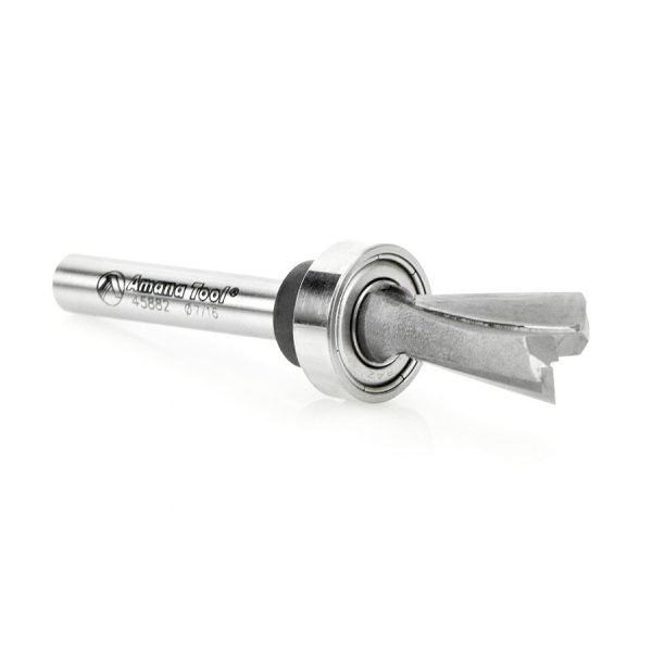 Amana 45882 Carbide Tipped Keller Dovetail 7 Deg x 7/16 Dia x 3/4 x 1/4 Inch Shank with Upper BB
