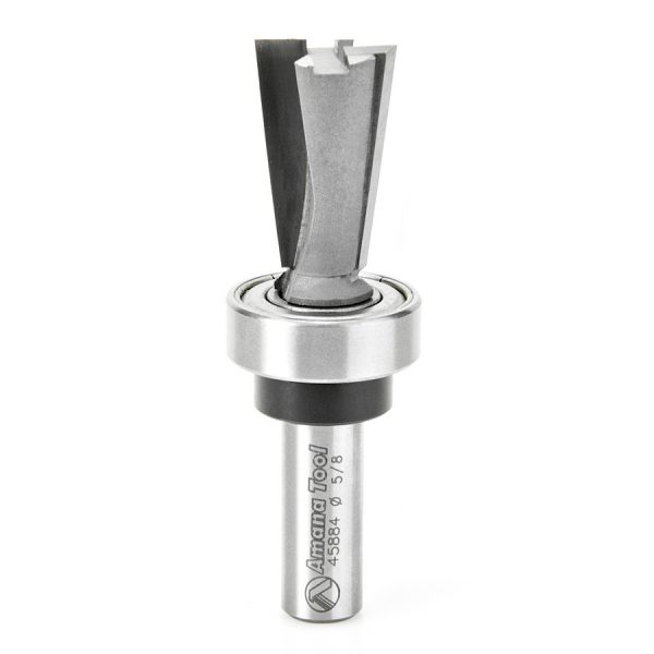 Amana 45884 Carbide Tipped Keller Dovetail 7 Deg x 5/8 Dia x 1 Inch x 3/8 Shank with Upper BB