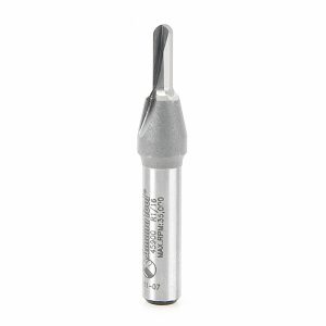 Amana 45900 Solid Carbide (Brazed To Steel Shank) Core Box 1/16 Radius x 1/8 Dia x 3/8 x 1/4 Inch Shank