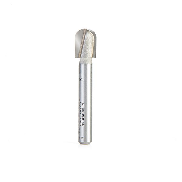 Amana 45901 Carbide Tipped Core Box 3/16 Radius x 3/8 Dia x 1/2 x 1/4 Inch Shank