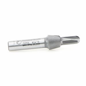 Amana 45902 Solid Carbide (Brazed To Steel Shank) Core Box 3/32 Radius x 3/16 Dia x 1/2 x 1/4 Inch Shank
