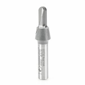 Amana 45902 Solid Carbide (Brazed To Steel Shank) Core Box 3/32 Radius x 3/16 Dia x 1/2 x 1/4 Inch Shank