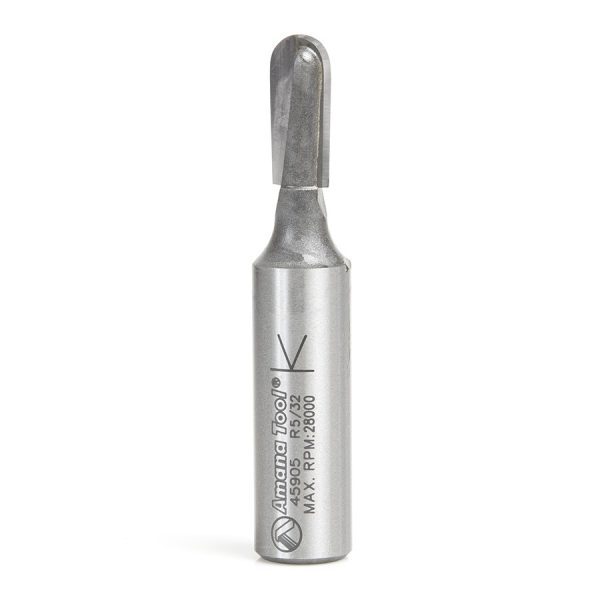 Amana 45905 Carbide Tipped Core Box 5/32 Radius x 5/16 Dia x 3/4 x 1/2 Inch Shank