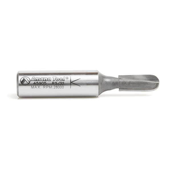 Amana 45905 Carbide Tipped Core Box 5/32 Radius x 5/16 Dia x 3/4 x 1/2 Inch Shank
