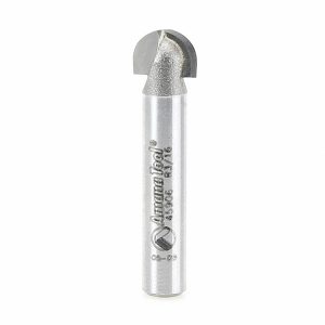 Amana 45906 Carbide Tipped Core Box 3/16 Radius x 3/8 Dia x 1/4 x 1/4 Inch Shank