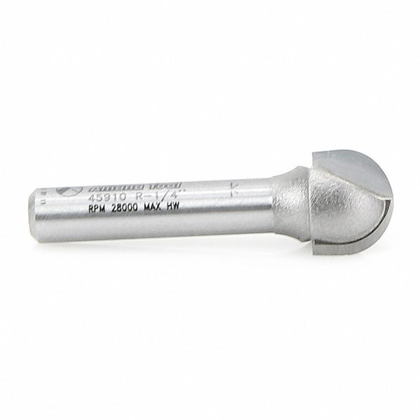 Amana 45910 Carbide Tipped Core Box 1/4 Radius x 1/2 Dia x 3/8 x 1/4 Inch Shank