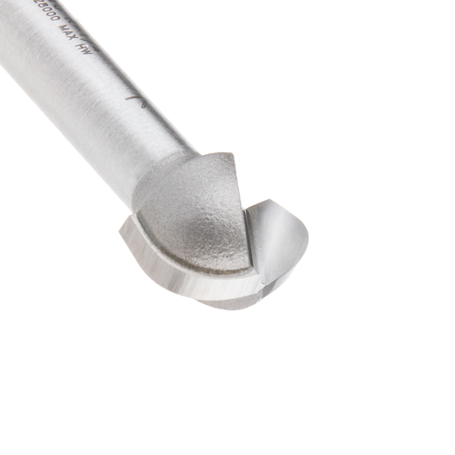 Amana AMS-191 2-Pc Solid Carbide and Carbide Tipped Carving 2D/Core Box CNC Router Bit Pack, 1/4 Inch Shank