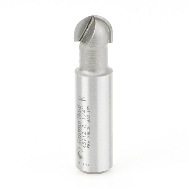 Amana 45912 Carbide Tipped Core Box 1/4 Radius x 1/2 Dia x 3/8 x 1/2 Inch Shank