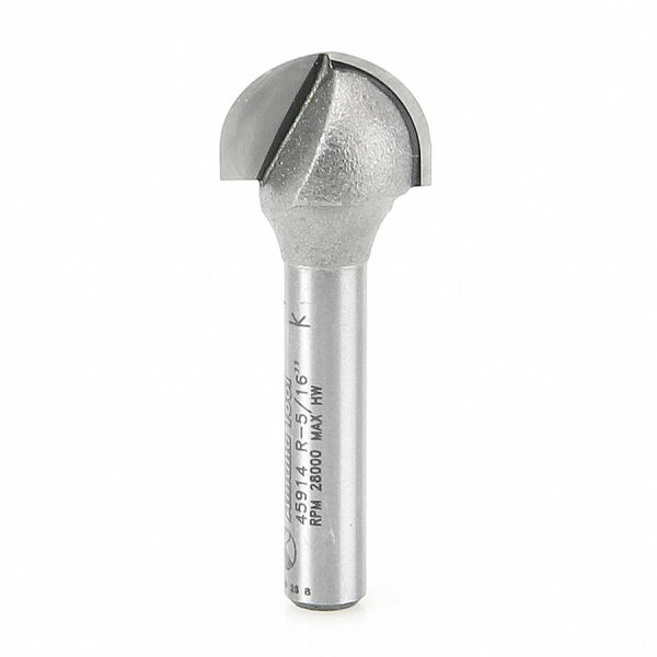 Amana 45914 Carbide Tipped Core Box 5/16 Radius x 5/8 Dia x 7/16 x 1/4 Inch Shank