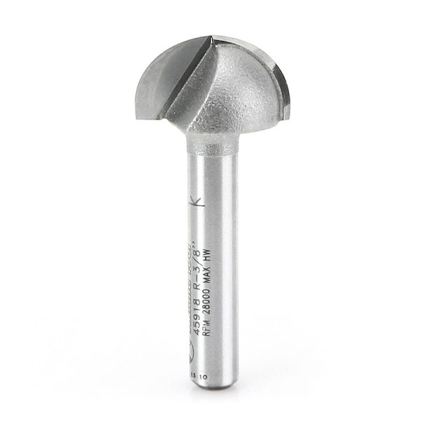 Amana 45918 Carbide Tipped Core Box 3/8 Radius x 3/4 Dia x 7/16 x 1/4 Inch Shank