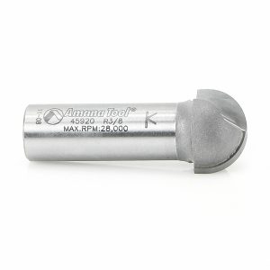 Amana 45920 Carbide Tipped Core Box 3/8 Radius x 3/4 Dia x 7/16 x 1/2 Inch Shank
