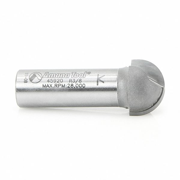 Amana 45920 Carbide Tipped Core Box 3/8 Radius x 3/4 Dia x 7/16 x 1/2 Inch Shank