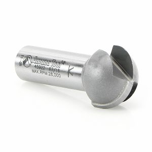 Amana 45922 Carbide Tipped Core Box 7/16 Radius x 7/8 Dia x 1/2 x 1/2 Inch Shank