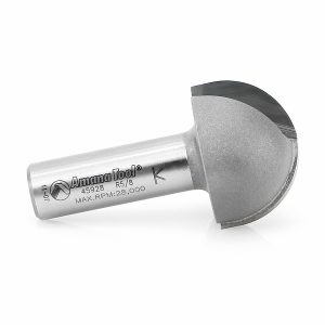 Amana 45928 Carbide Tipped Core Box 5/8 Radius x 1-1/4 Dia x 3/4 x 1/2 Inch Shank