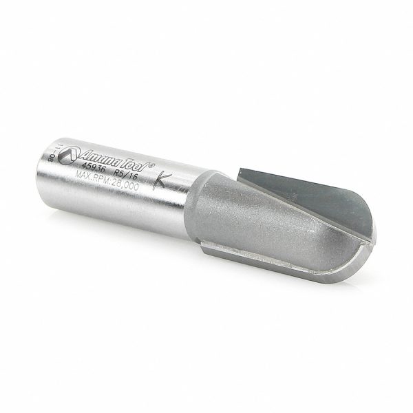 Amana 45936 Carbide Tipped Core Box 5/16 Radius x 5/8 Dia x 1-1/4 x 1/2 Inch Shank Extra Deep