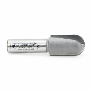 Amana 45938 Carbide Tipped Core Box 3/8 Radius x 3/4 Dia x 1-1/4 x 1/2 Inch Shank Extra Deep