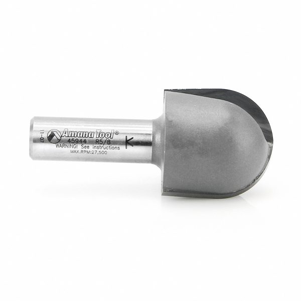 Amana 45944 Carbide Tipped Core Box 5/8 Radius x 1-1/4 Dia x 1-1/4 x 1/2 Inch Shank Extra Deep