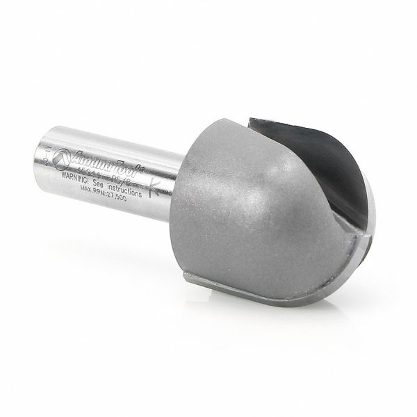 Amana 45944 Carbide Tipped Core Box 5/8 Radius x 1-1/4 Dia x 1-1/4 x 1/2 Inch Shank Extra Deep