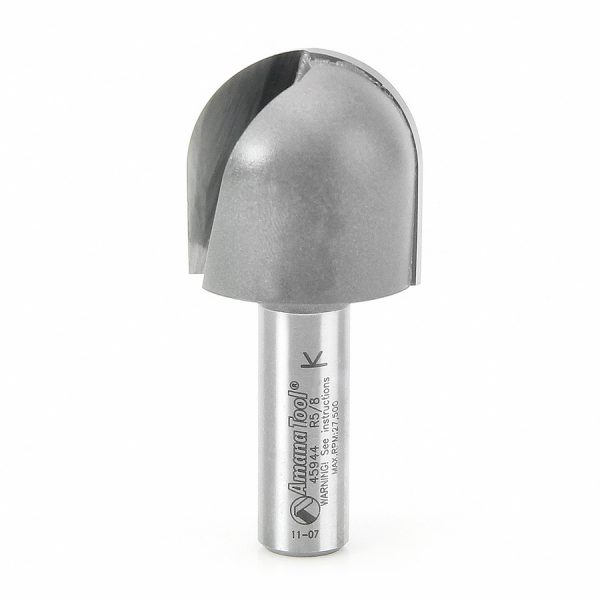 Amana 45944 Carbide Tipped Core Box 5/8 Radius x 1-1/4 Dia x 1-1/4 x 1/2 Inch Shank Extra Deep
